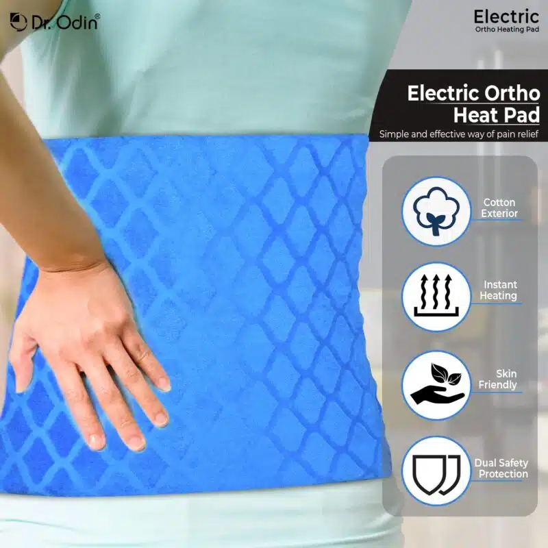 Dr. Odin Electric Ortho Heating Pad For Pain Relief with 2 Heat Settings, Hot Pad For Quick Pain Relief, Warm Compress (Blue, 1 Year Warranty)-2-min