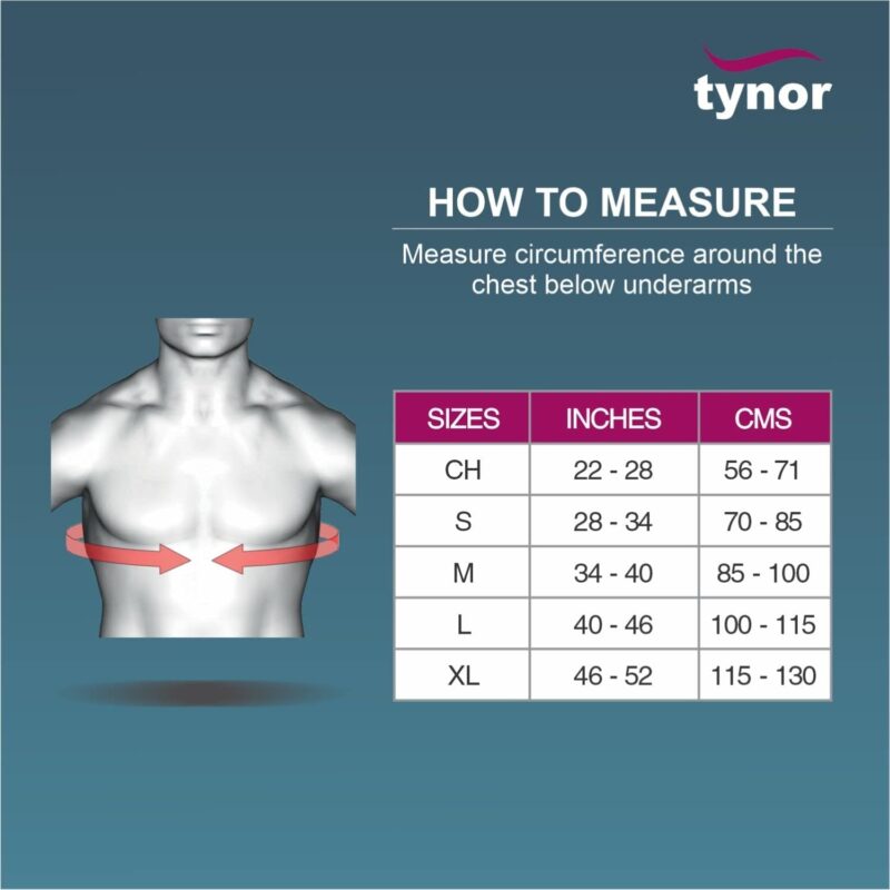 Tynor Clavicle Brace with Buckle Grey Small 1 Unit-3-min